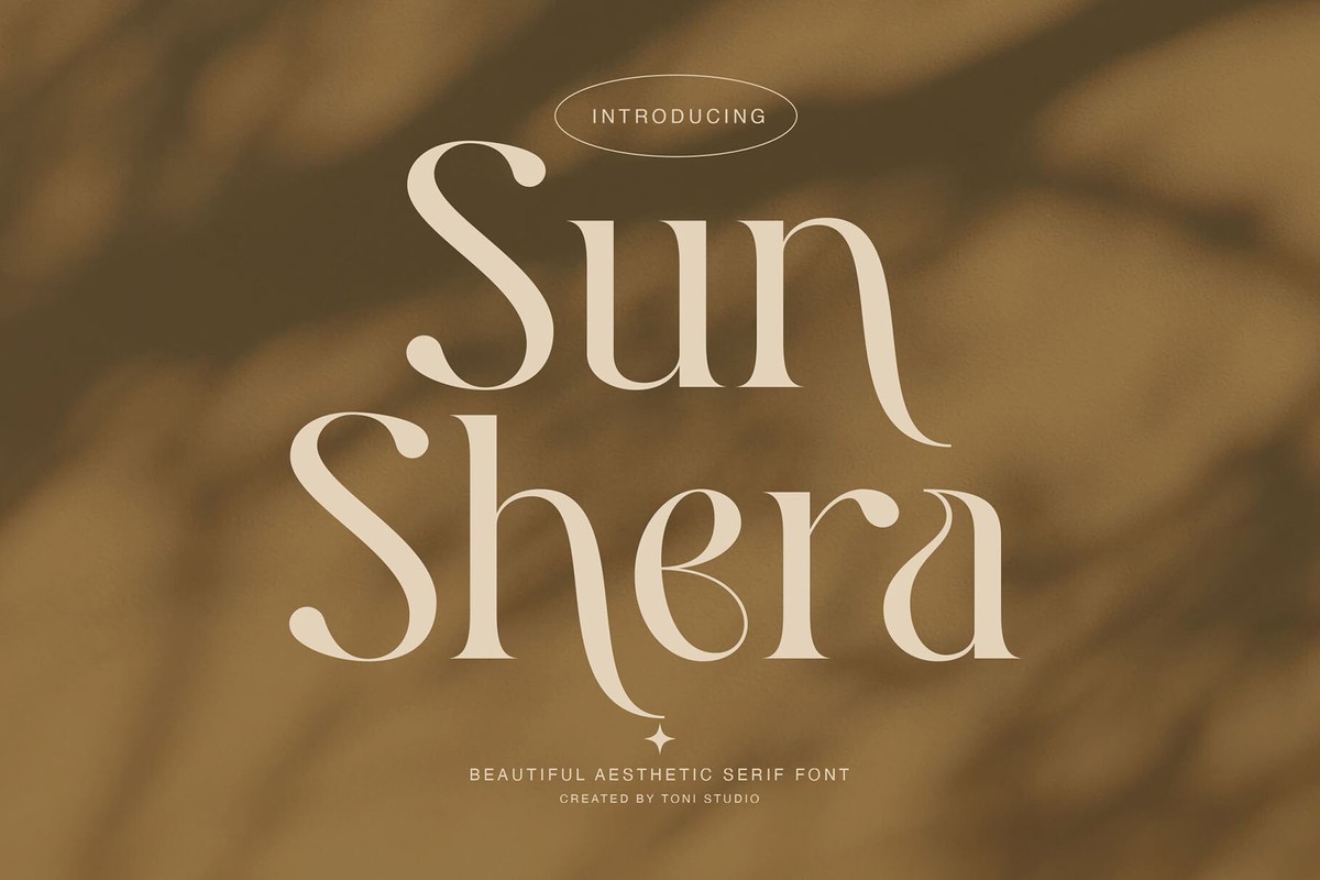 Ejemplo de fuente Sunshera Regular