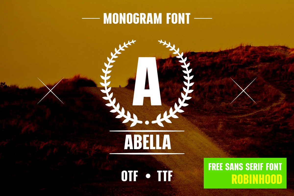 Ejemplo de fuente Wreath Letter Monogram Regular