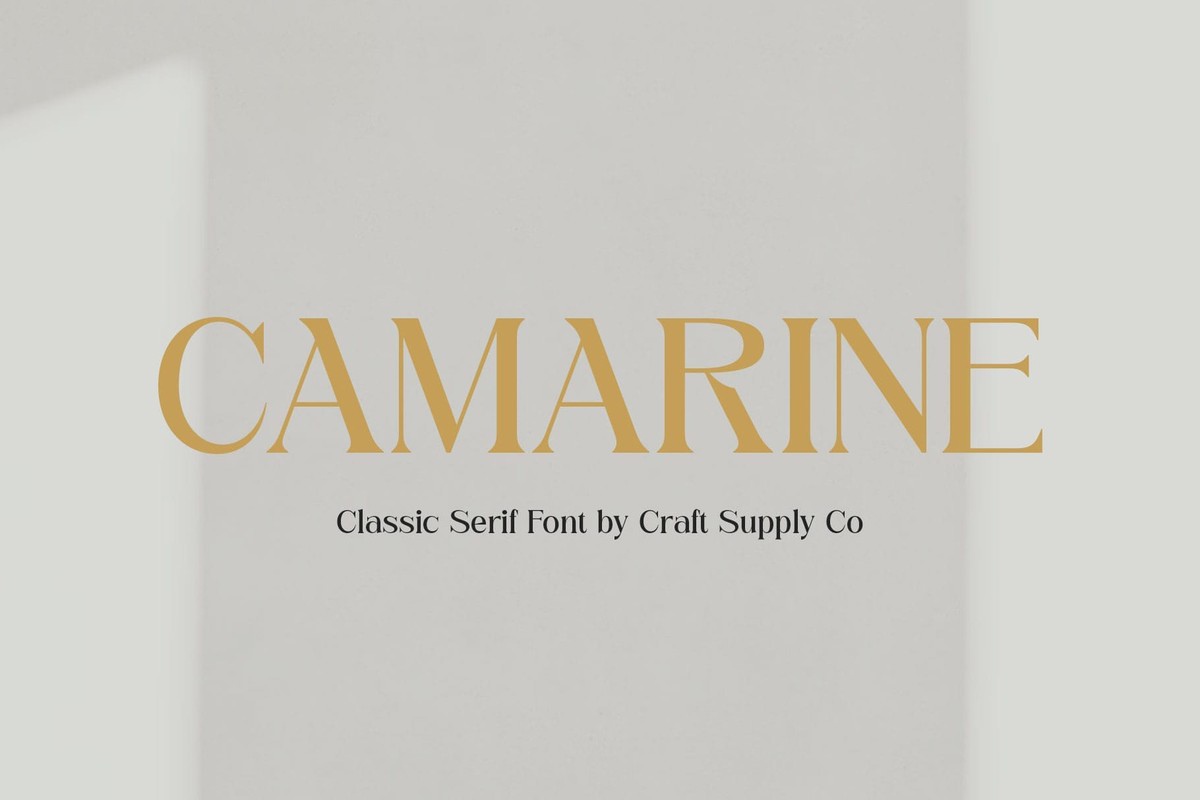 Ejemplo de fuente Camarine Regular