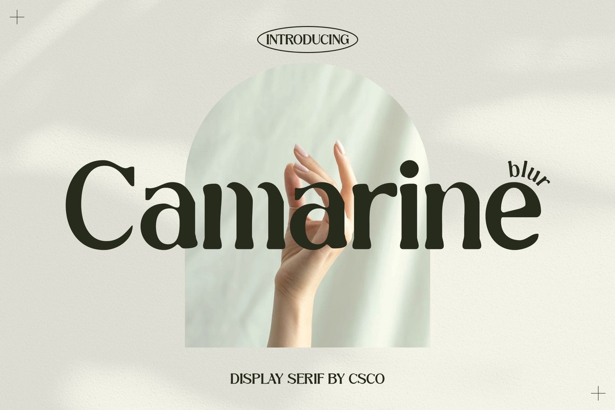 Ejemplo de fuente Camarine Blur Regular