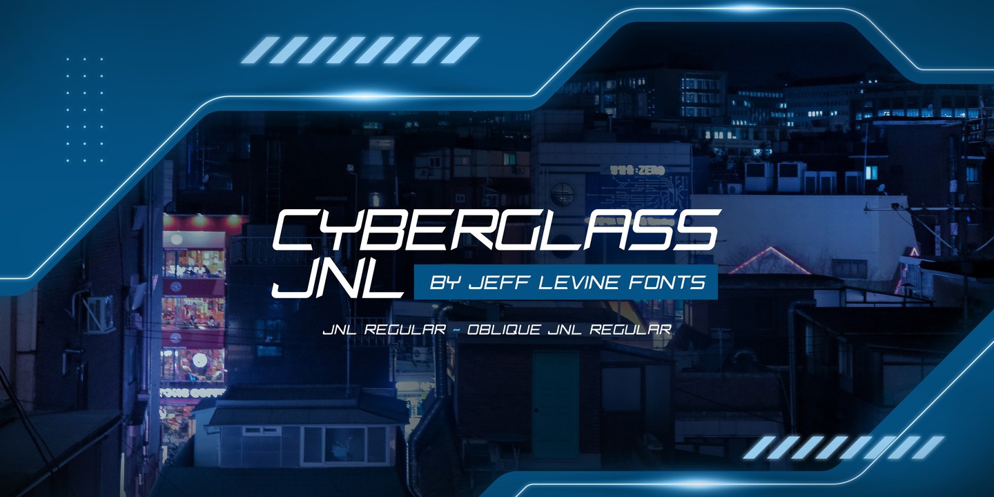 Ejemplo de fuente Cyberglass JNL Regular