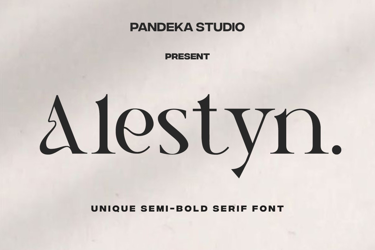 Ejemplo de fuente Alestyn Regular