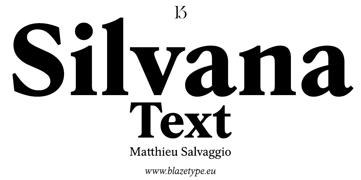 Ejemplo de fuente Silvana Text Light