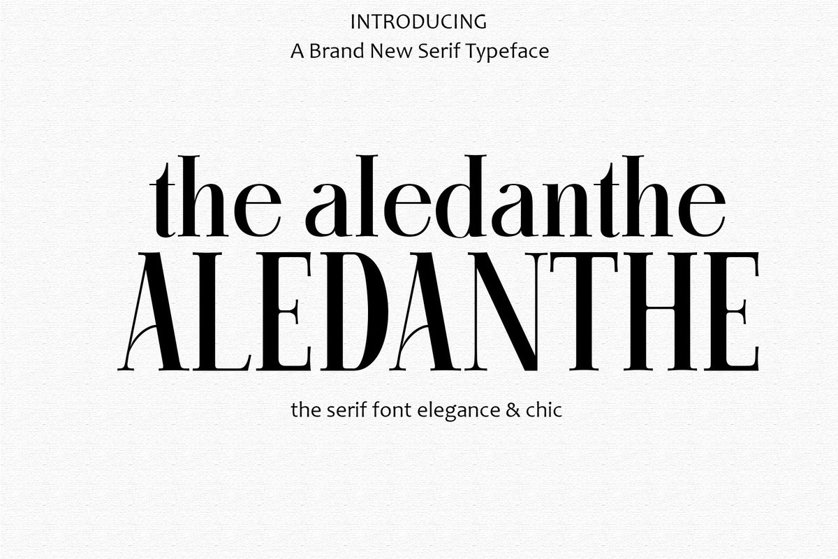 Ejemplo de fuente Aledanthe Regular
