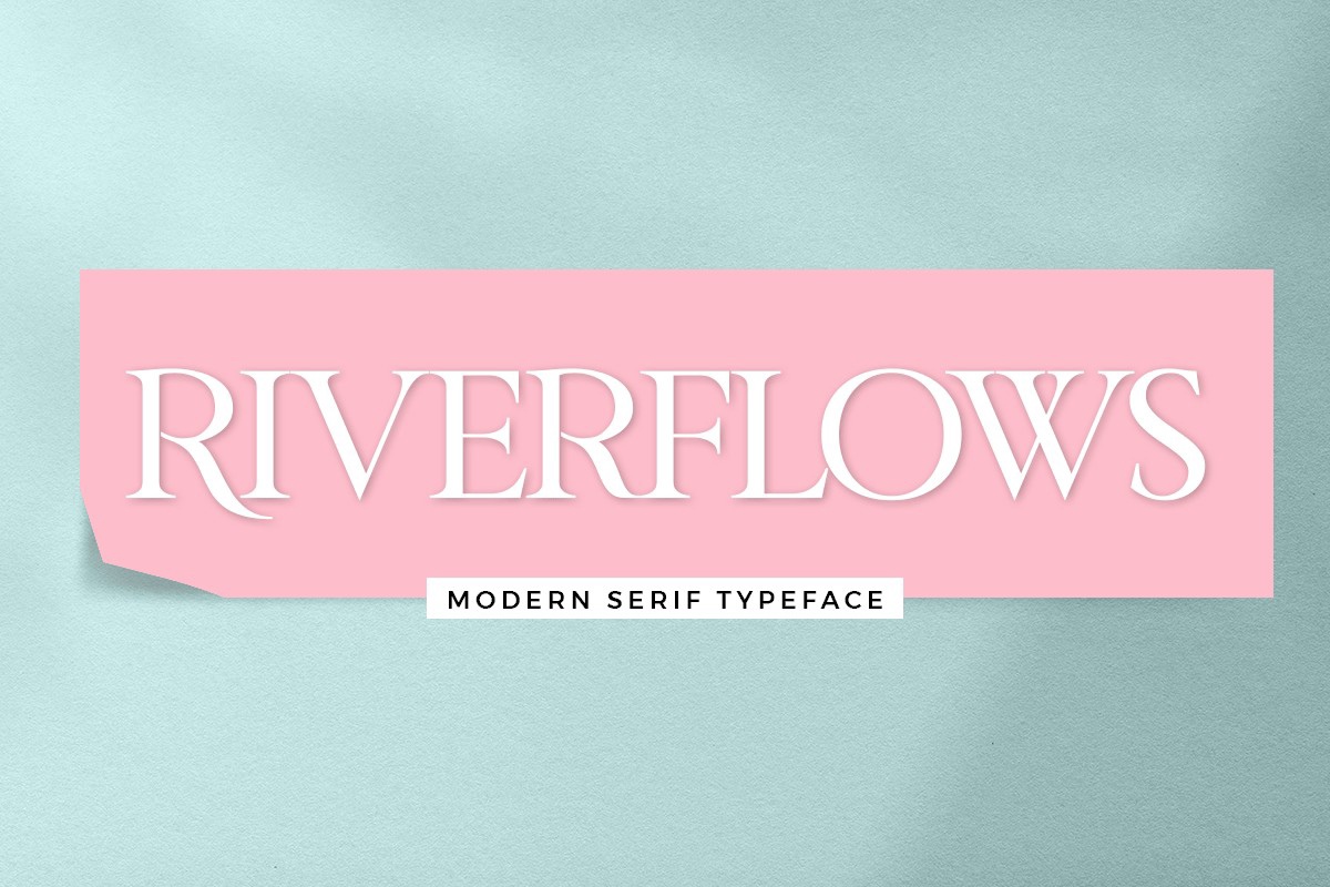 Ejemplo de fuente Riverflows Regular