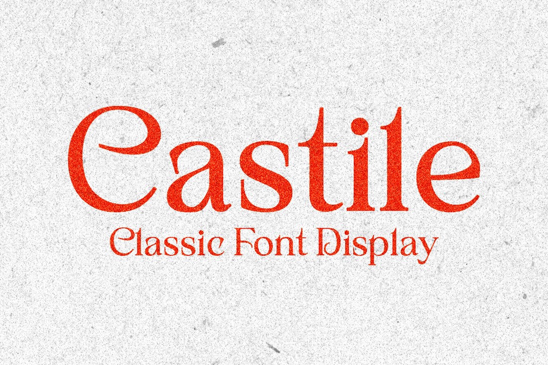 Ejemplo de fuente Castile Regular