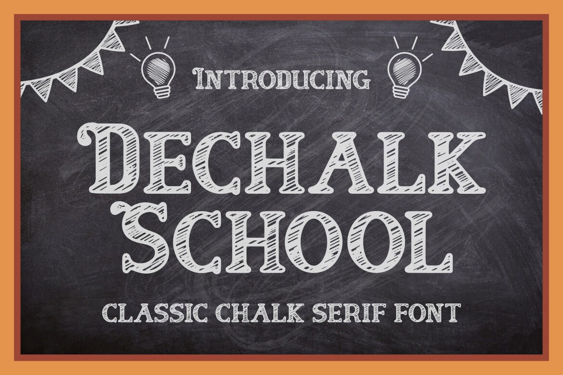 Ejemplo de fuente Dechalk School Regular