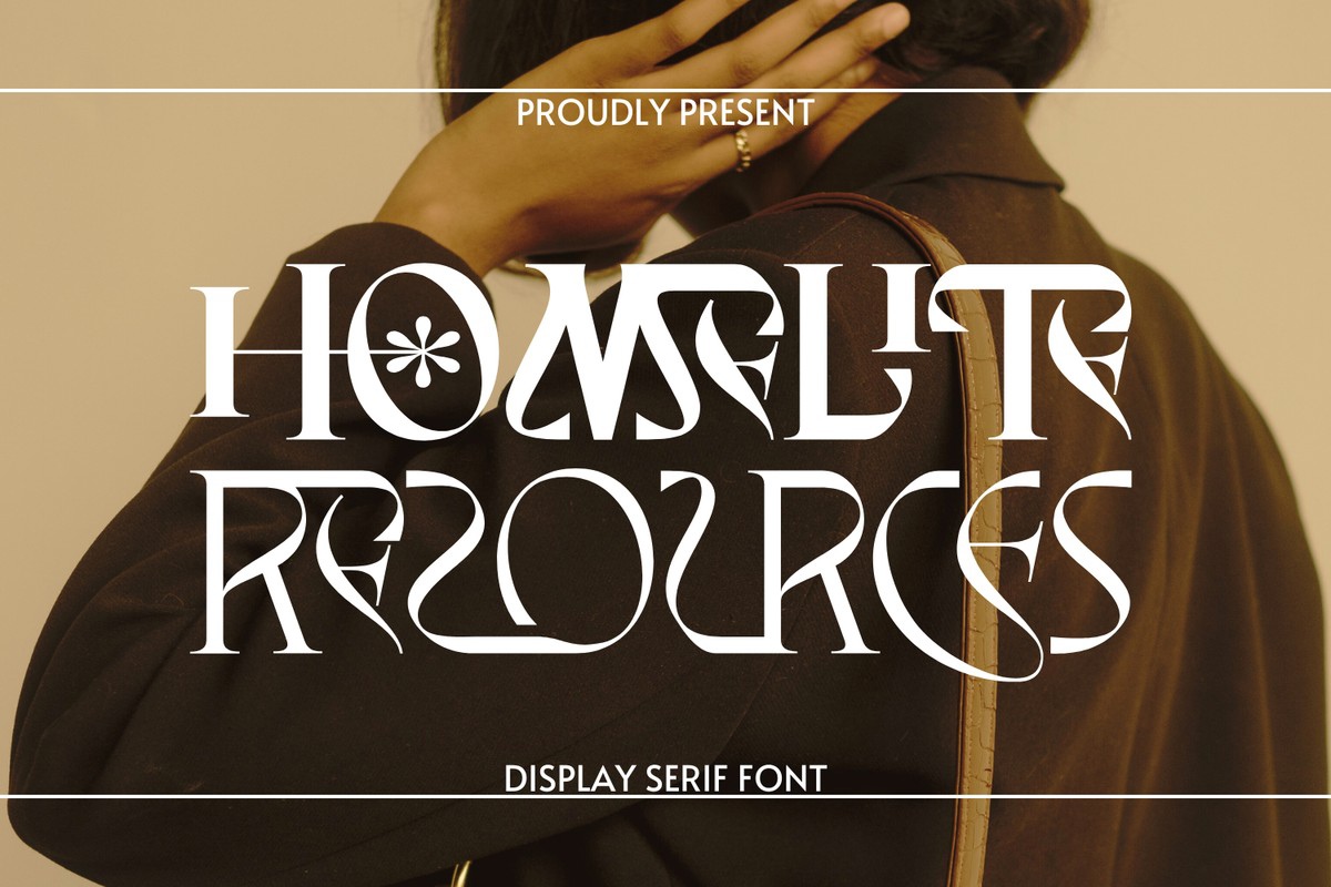 Ejemplo de fuente Homelite Resources Light Italic