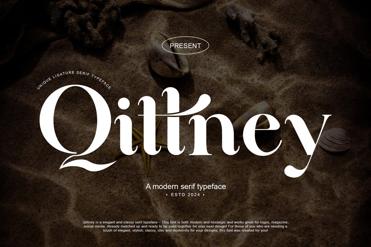 Ejemplo de fuente Qittney Regular
