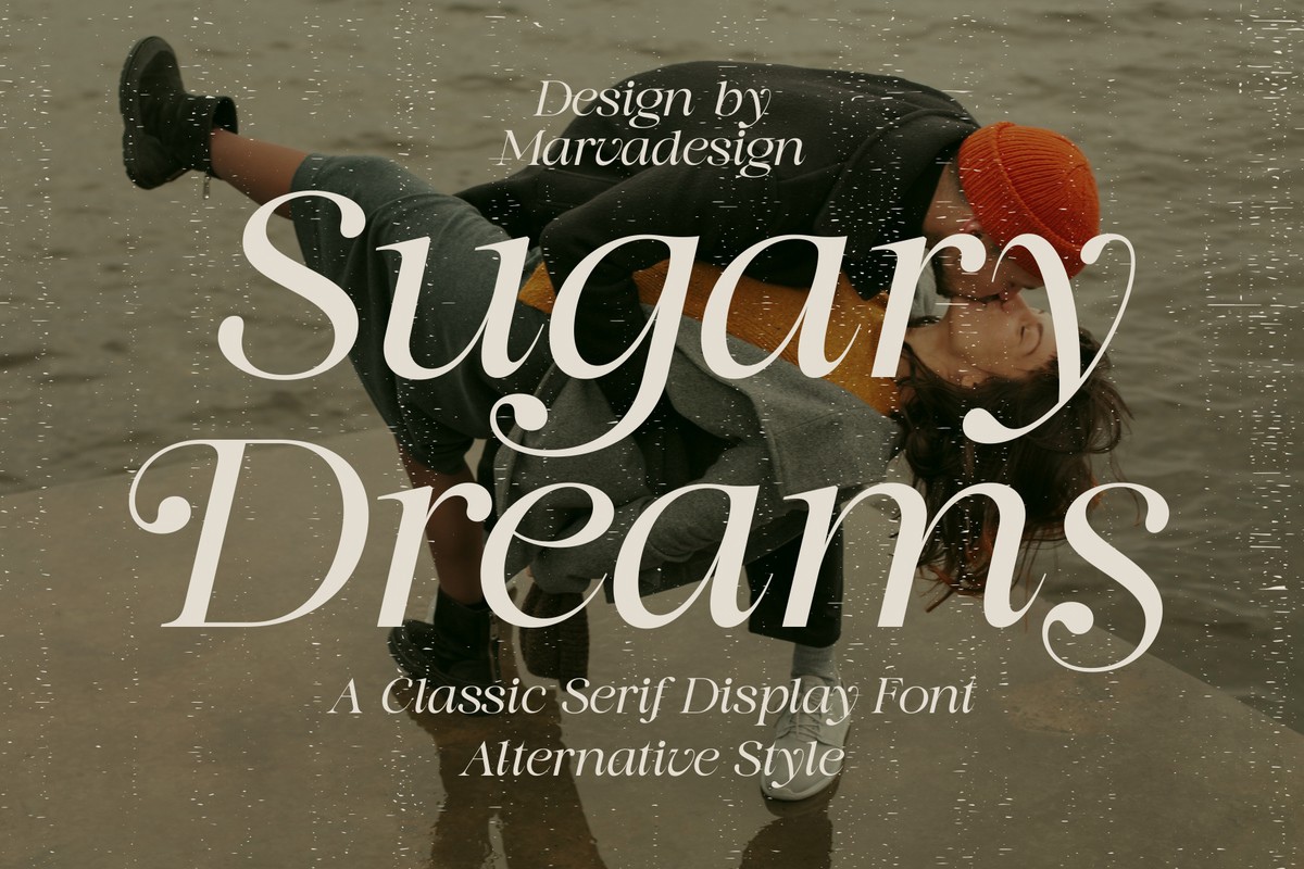 Ejemplo de fuente Sugary Dreams Italic