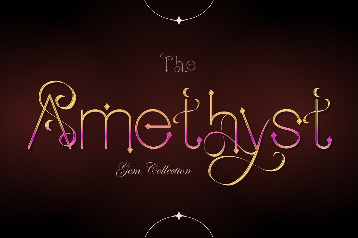 Ejemplo de fuente The Amethyst Regular