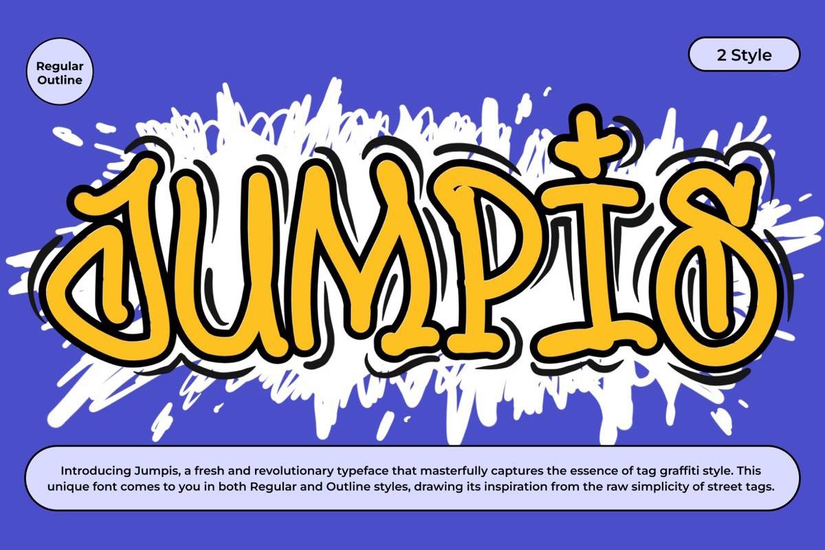 Ejemplo de fuente Jumpis Outline