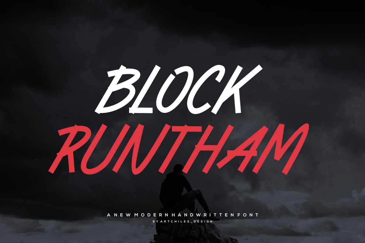 Ejemplo de fuente Block Runtham Regular
