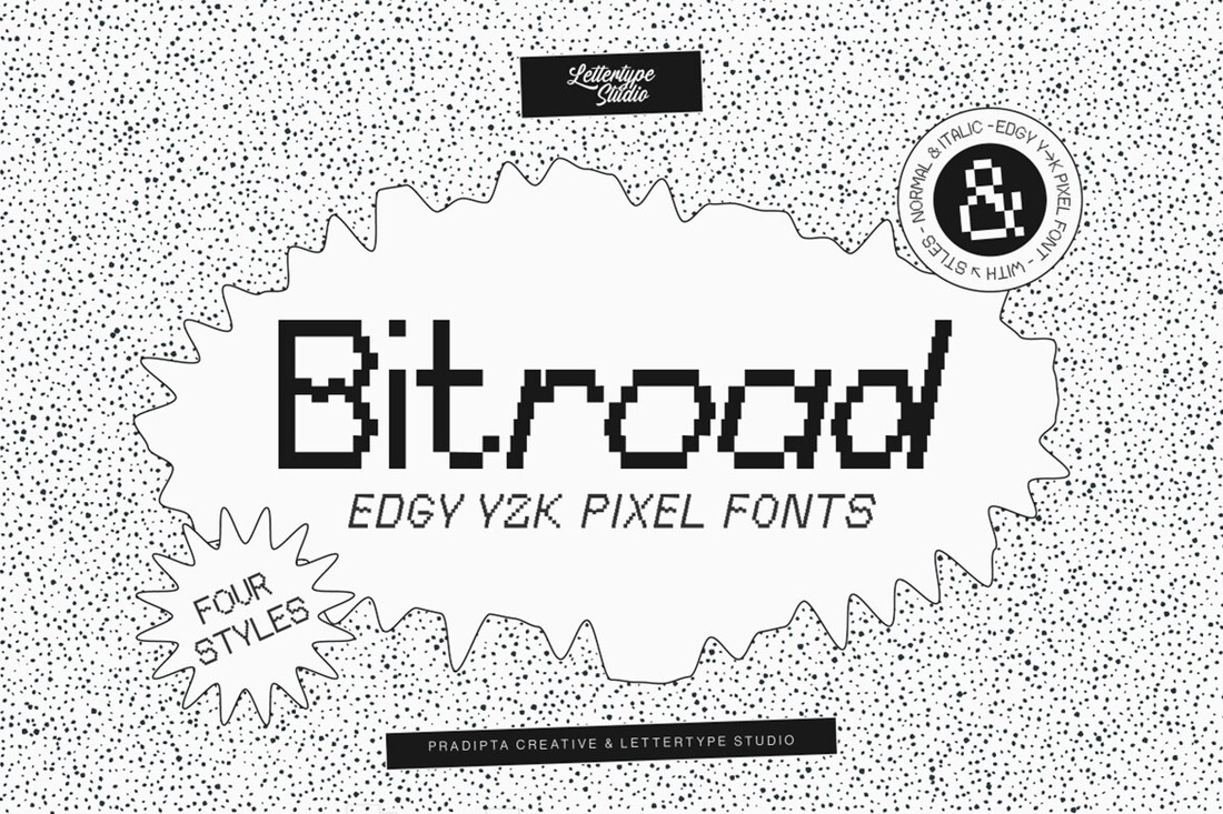 Ejemplo de fuente Bitroad Regular