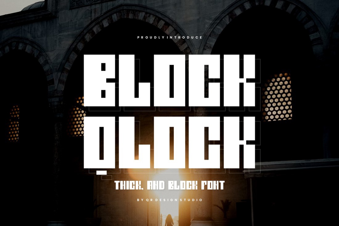 Ejemplo de fuente Block Qlock Regular