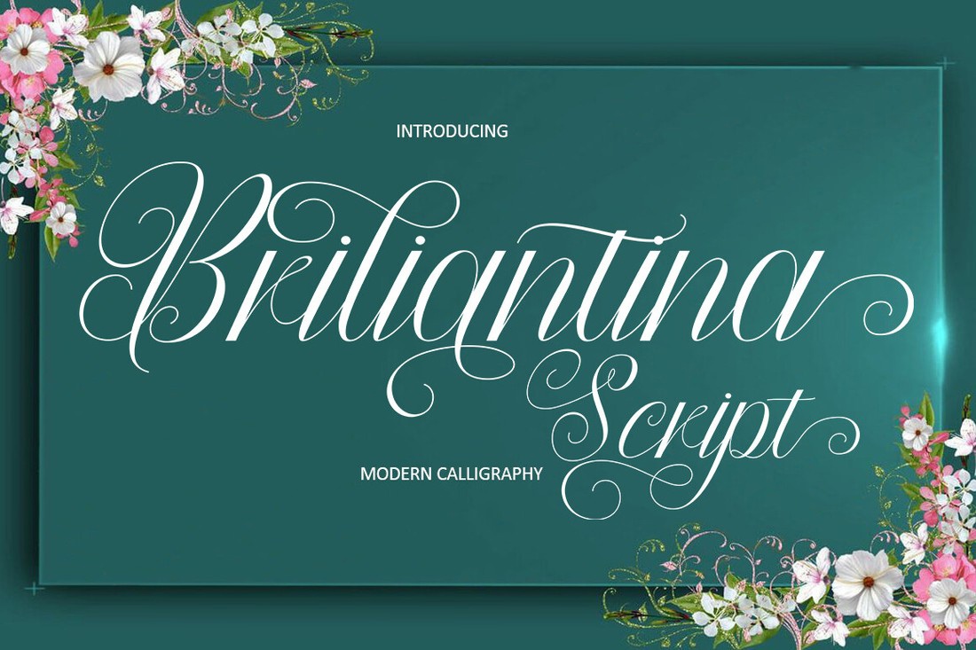 Ejemplo de fuente Briliantina Script Regular