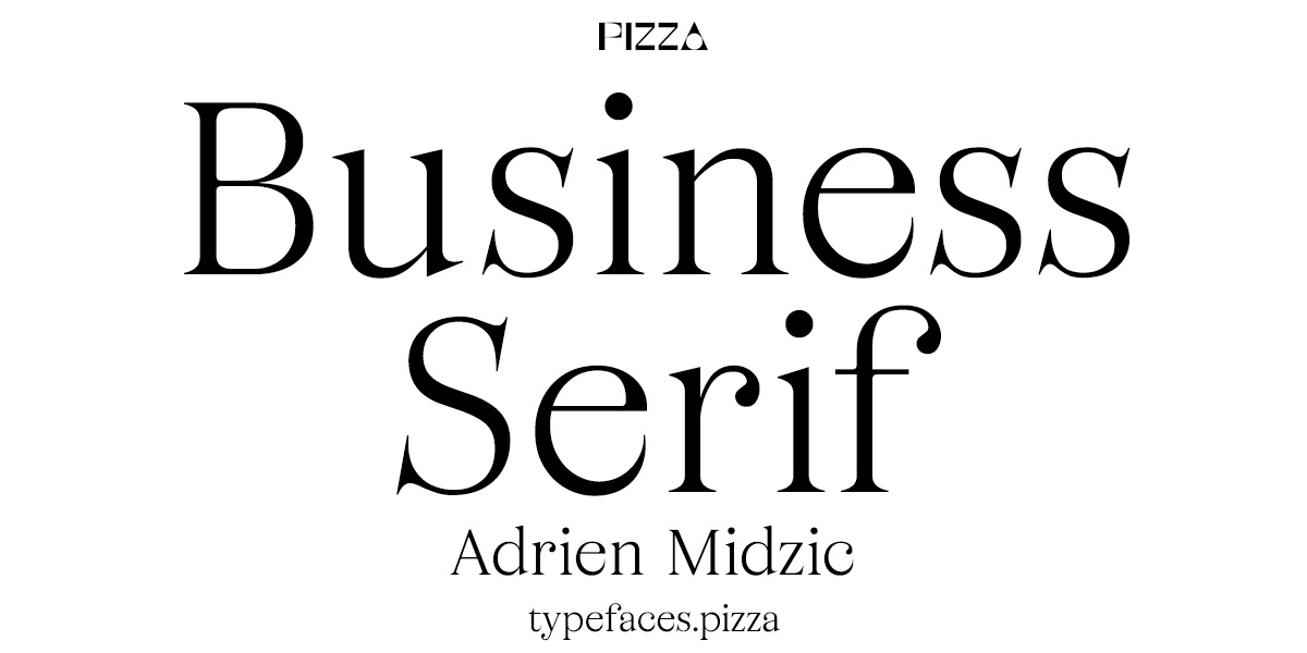Ejemplo de fuente Business Serif Regular