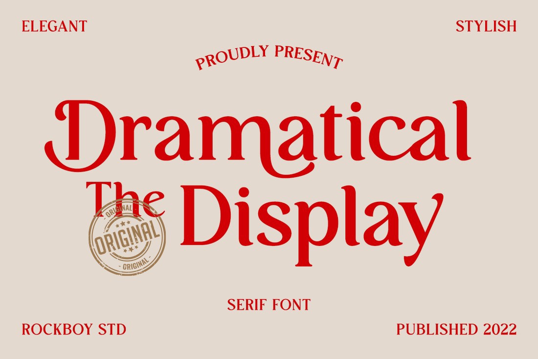 Ejemplo de fuente Dramatical the Display Regular
