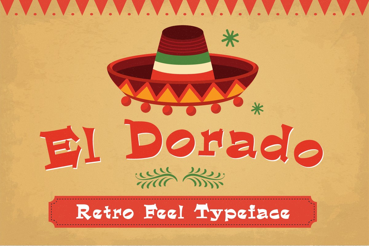 Ejemplo de fuente El Dorado Regular