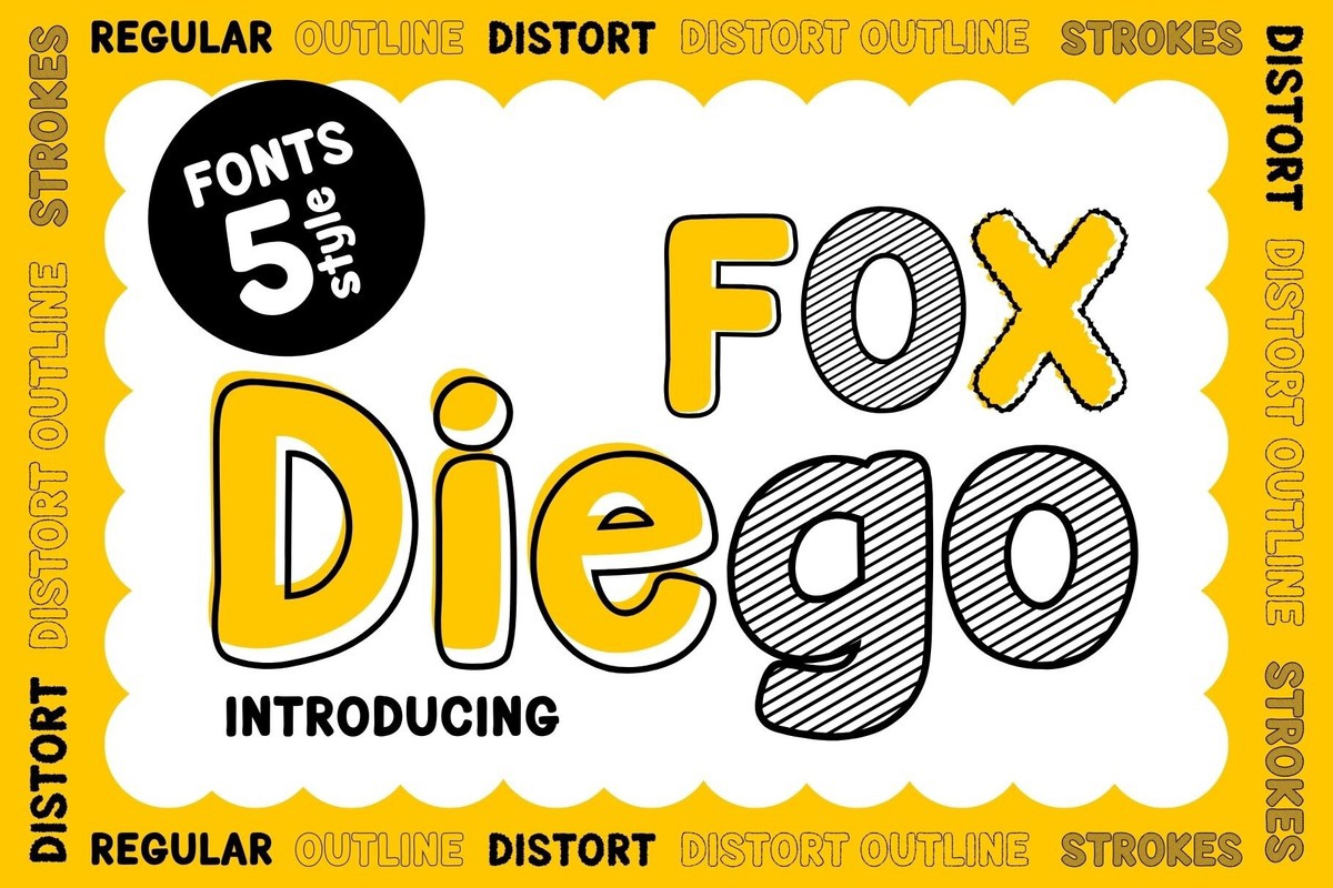Ejemplo de fuente Fox Diego Regular