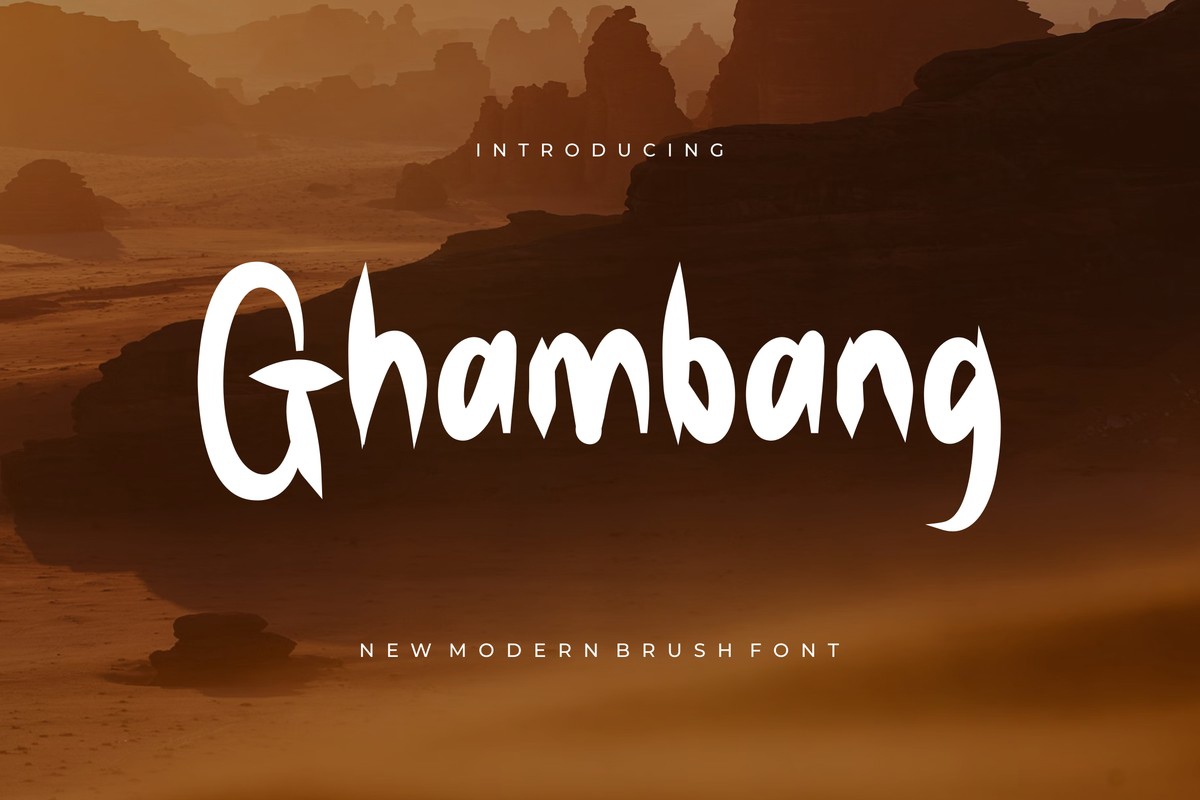 Ejemplo de fuente Ghambang Regular