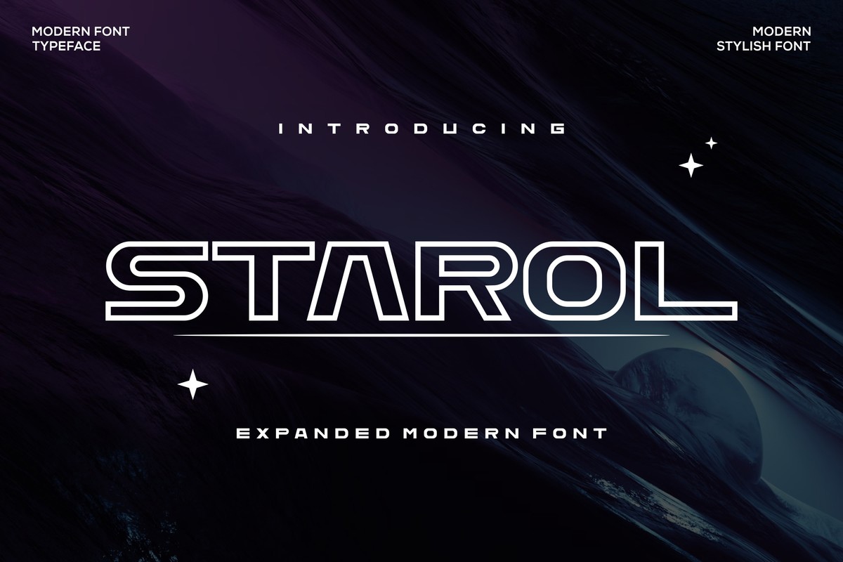 Ejemplo de fuente Starol Regular