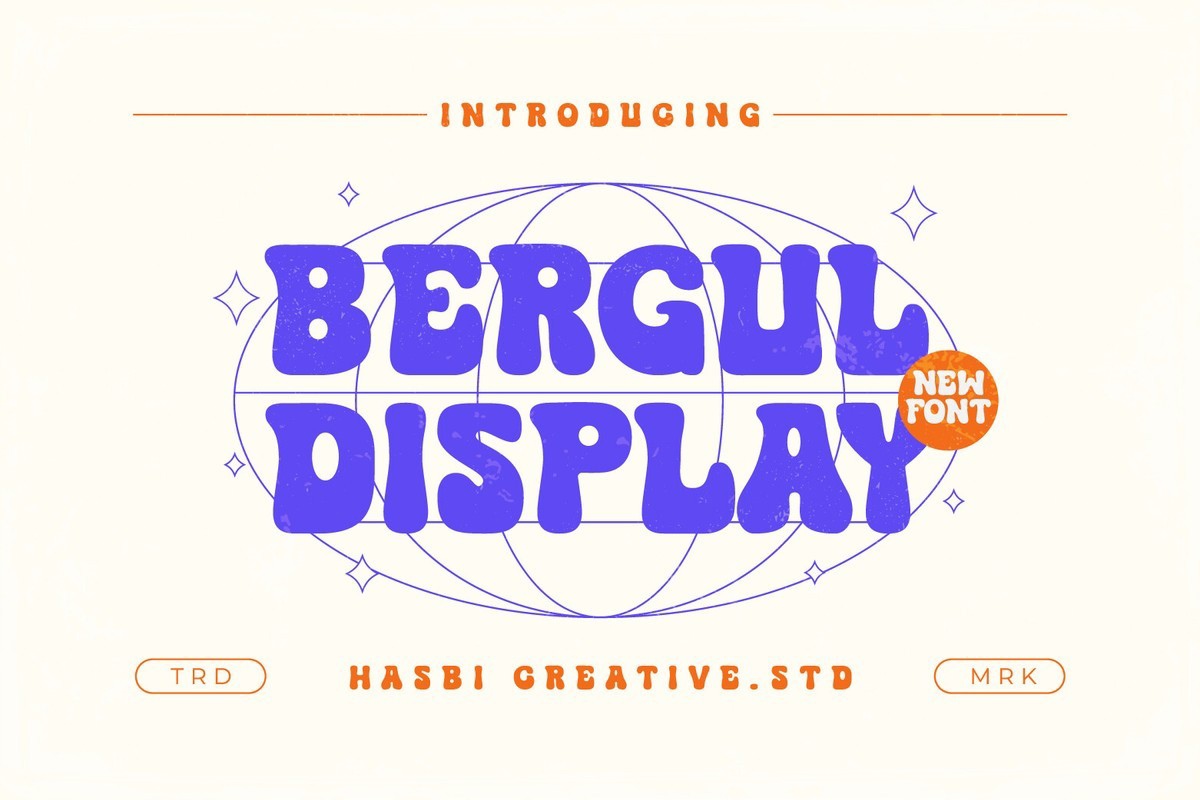 Ejemplo de fuente Bergul Display Regular
