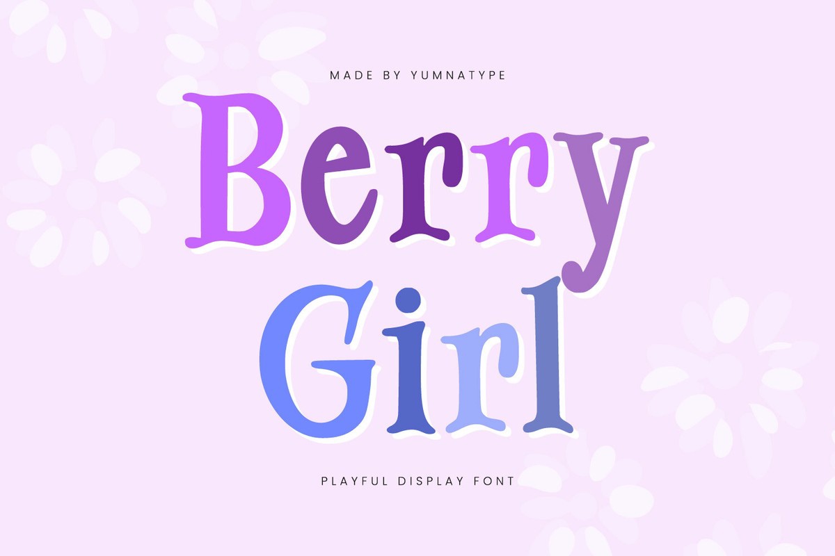Ejemplo de fuente Berry Girl Regular