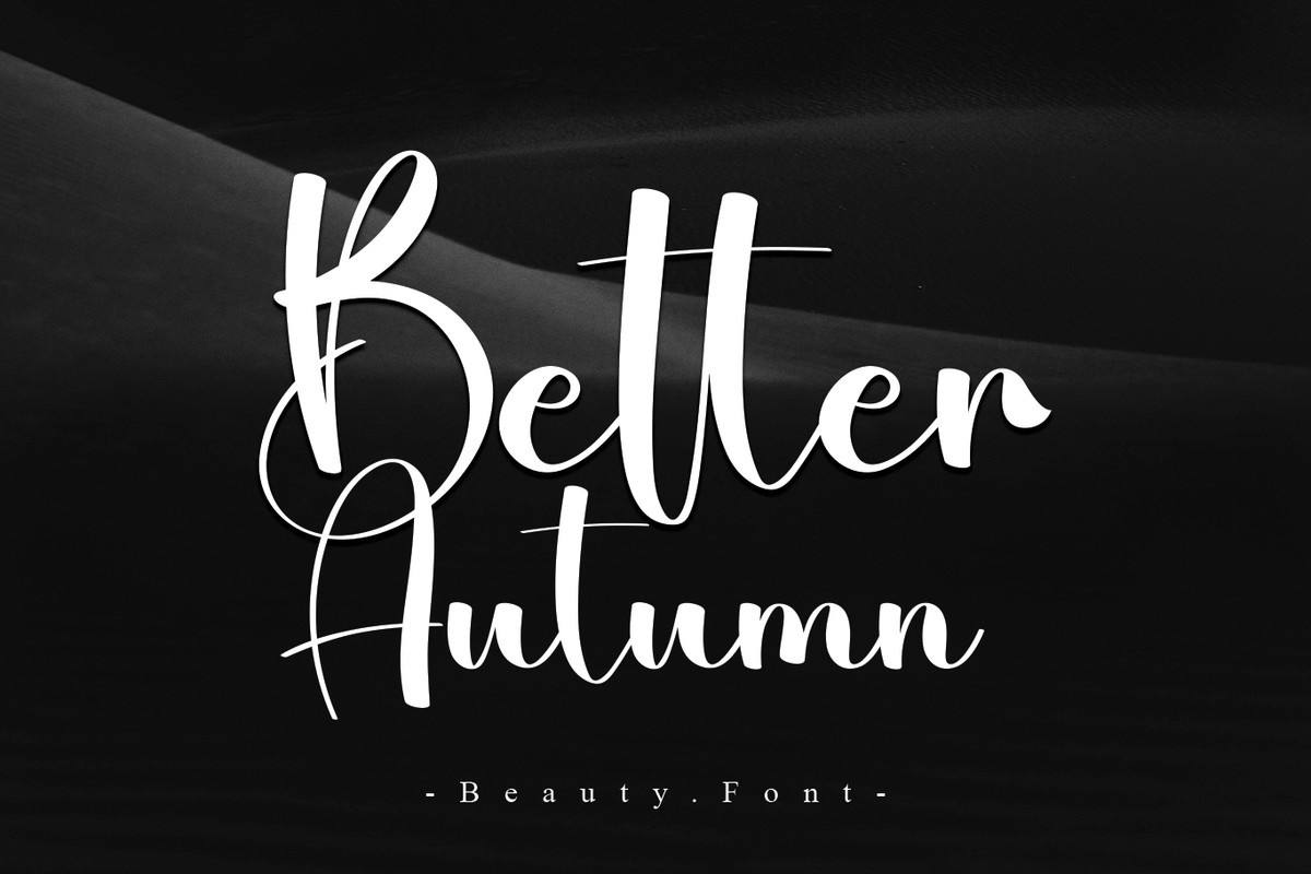 Ejemplo de fuente Better Autumn Regular