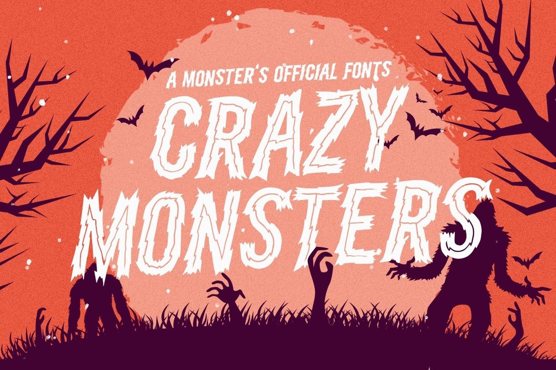 Ejemplo de fuente Crazy Monsters Regular