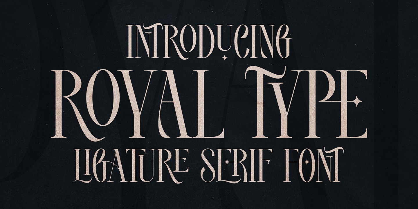 Ejemplo de fuente Royal Type Regular